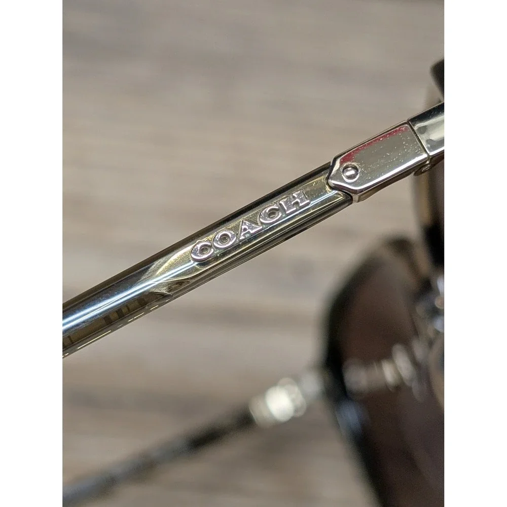 Coach HC8383U CL912‎ Transparent Green Tan Sunglasses 55-18-145 w Case